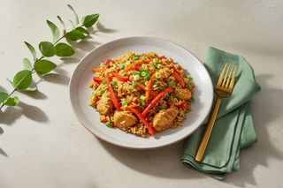 Тяхан с телятиной и яйцом