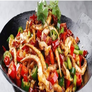 Ciuffi di totano alla scodella di fuoco (piccante)