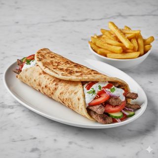 Plato De Kebab Con Patatas