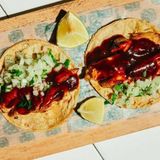 TACOS DE POLLO VEGANO EN BARBACOA DE CHILE CHIPOTLE