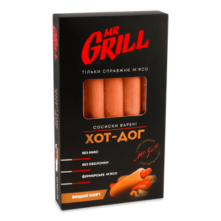 Сосиски Mr.Grill Хот-дог в/ґ в/у (345г)