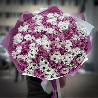 Букет ACIY з білої та рожевої хризантеми першого сорту