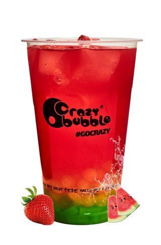 Bubble Tea Pepene Verde & Căpșuni