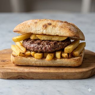 Hamburger, patatine