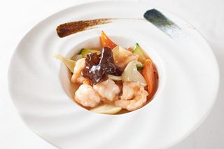 290. Gamberetti con verdure