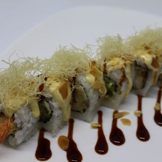 Uramaki speciale roll tempura di gamberi con kataifi - 8 pezzi