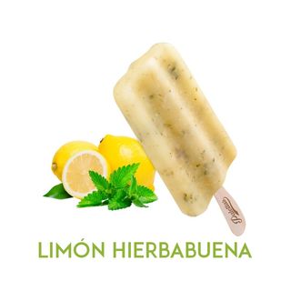 Paleta de limon con hierbabuena