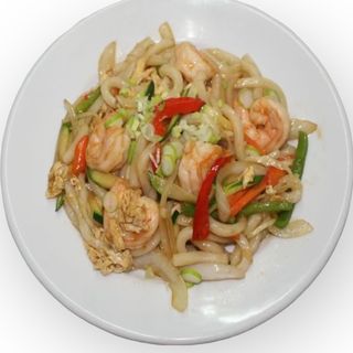 34.- Udon Con Gambas  Y Verdura
