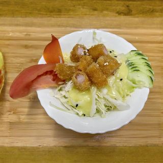 caixa salada com gambas