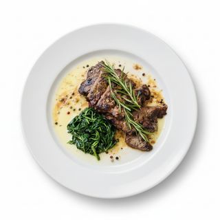 Рибай стек Black Angus с аспержи