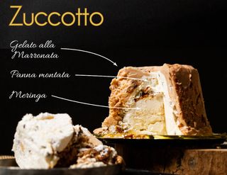 Zuccotti con Meringa alla Nocciola
