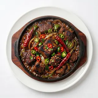 Beef/Mutton In Chilli Sizzler