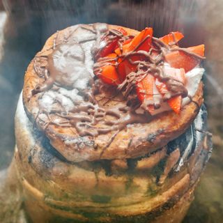 Пържени филийки с маскарпоне, Нутела и фъстъчен крокан