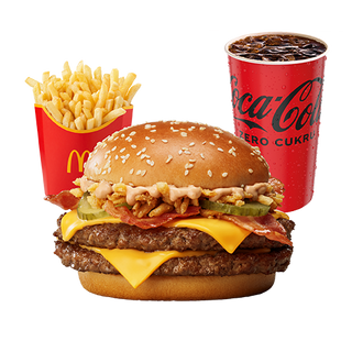 McZestaw Podwójny Maple BBQ & Bacon Quarter Pounder