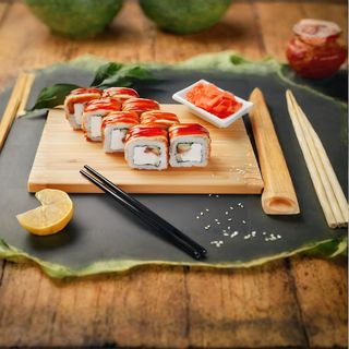 Ролл "Лава" с креветкой