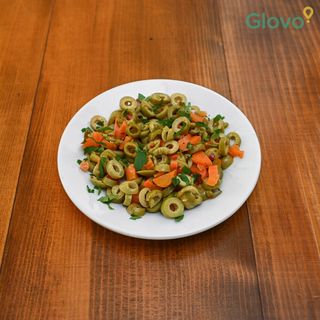 Măsline verzi cu morcovi, mentă