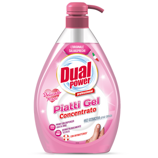 Dual Power detergent vase gel Piele Sensibila 1l pomp