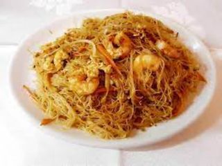 Fideos Fritos Con Gambas