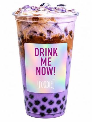 ICED UBE CAPPUCCINO BUBBLE TEA