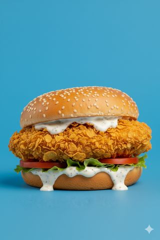 Fried chicken burger