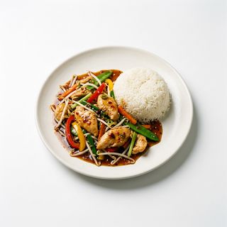21 Verduras Salteadas Con Pollo