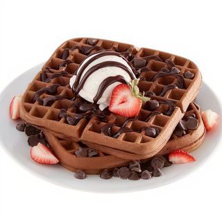 Waffle com Chocolate Belga