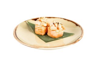 Gunkan Double Salmon Flambe'