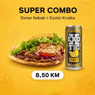 Veliki Juneći Doner Combo