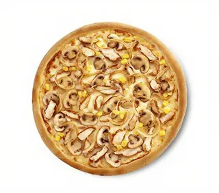 Pizza Con Carne Pollo Y Champiñón (33 Cm.)