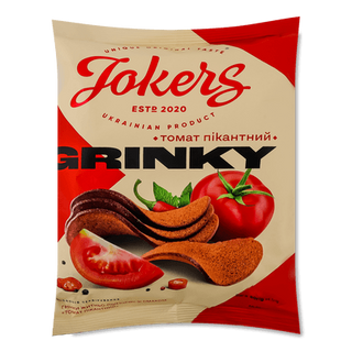Грінки Jokers житньо-пшеничні зі смаком томат пікантний (80г)