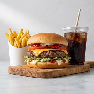 Panino hamburger menù