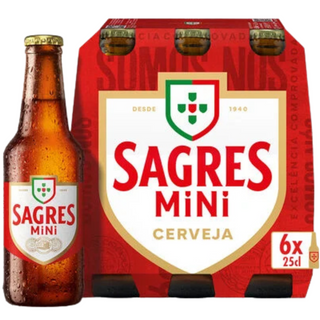 Sagres white beer mini 6x 25cl