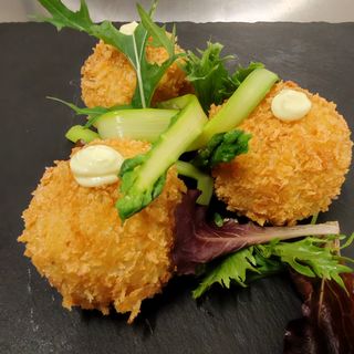 Arancini asparagi e pancetta
