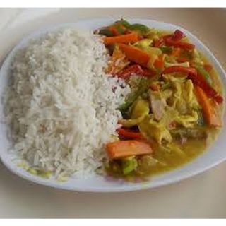 Chinese Seafood Sauce & Plain Basmati