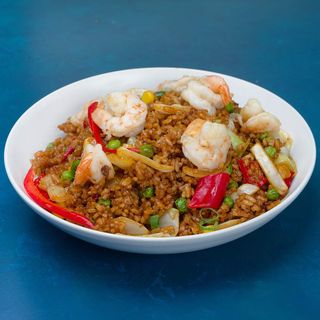 Fried rice with shrimps