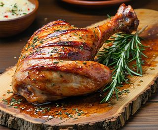 Пуешки бут печен на бавен огън