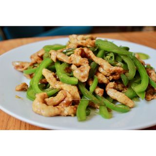 Shredded Chicken with Green Pepper