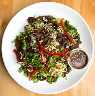Asian Beef Noodle Salad with Soy Ginger Dressing