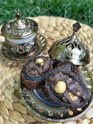 Рахат-лукум шоколадный с нутелой и фундуком (50г)