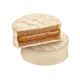 alfajor grande de chocolate blanco