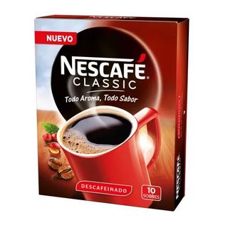 Cafe Soluble Descafeinado Nescafe 10 Sobres X 2 Gr.
