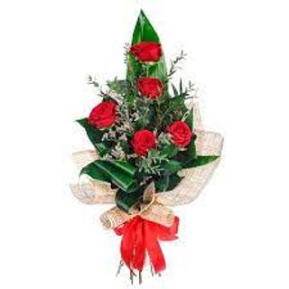 5 rose rosse