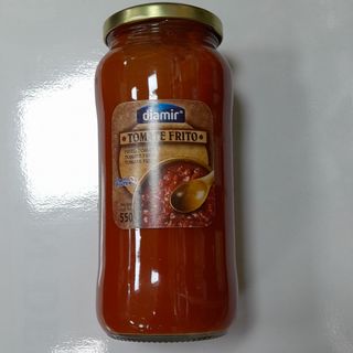 Tomate frito bote cristal.