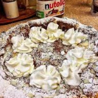 Pizza alla Nutella veg, panna vegetale 