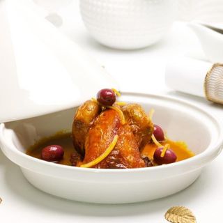 Tajine de coquelet mqalli aux olives et aux citrons confits - Individuel