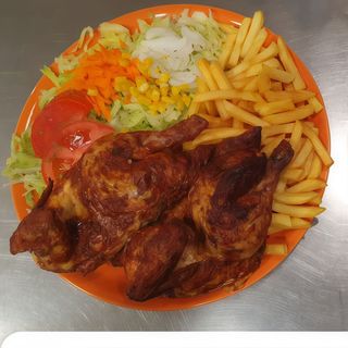 Entero para llevar con patatas