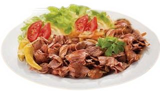 Plato Kebab Con Patatas Fritas