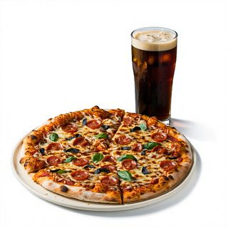 2 Pizzas Clásicas (26 Cm.) + 1 Botella De Refresco (2 Lt.)