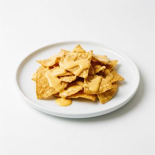 Nachos con cheddar fuso
