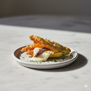 Fiori di zucca e alici